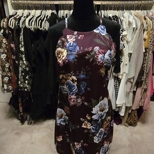 Iz Byer Floral Mini Dress - Blue and Purple